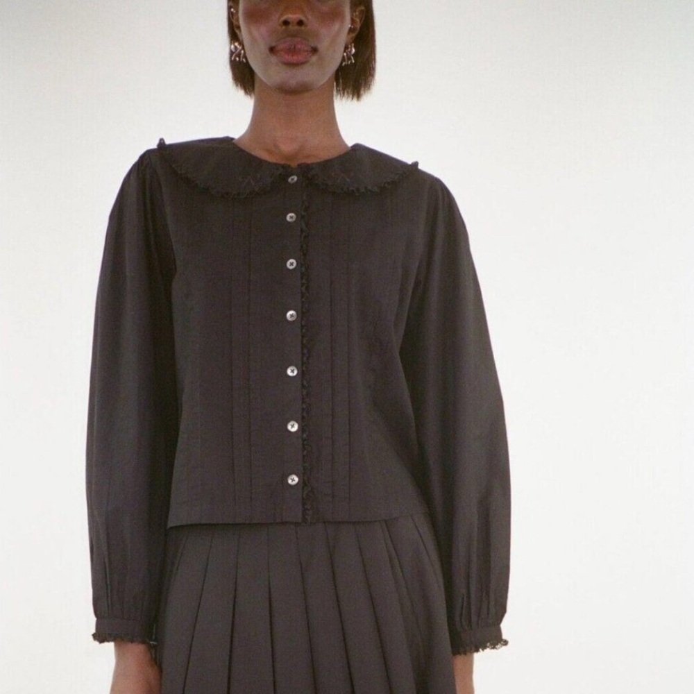 Sandy Liang Black Grove Top